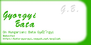 gyorgyi bata business card